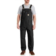 Relaxed Fit Duck Bib Overall Black-32x32