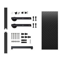 36" x 84" Black LaHave Pre-Finished Barn Door Kit