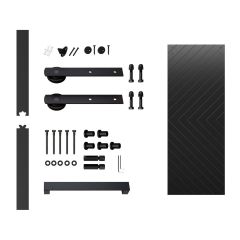 32" x 84" Black LaHave Pre-Finished Barn Door Kit