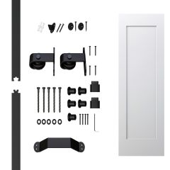 36" x 84" 1-Panel Primed Barn Door Kit