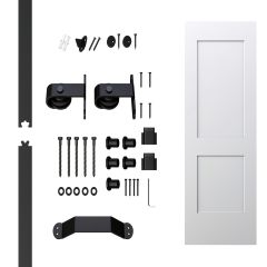 36" x 84" 2-Panel Primed Barn Door Kit