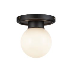 Fiore 6" Semi-Flush Mount-Matte Black