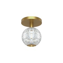 Marni 5" Flush Mount-Natural Brass