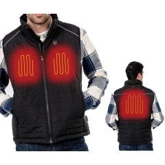 Solid Mens Heated Quilt Vest-M