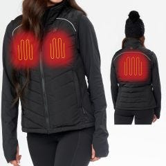 Solid Ladies Heated Quilt Vest-XL