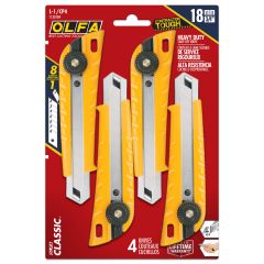 OLFA 18mm Ratchet Lock Utility Knife-4/Pack