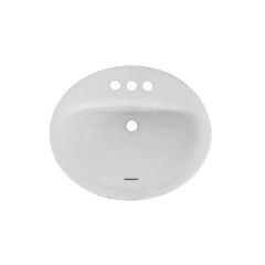 Oval Drop-In Bathroom Sink 20.28" x 7.68" x 17"