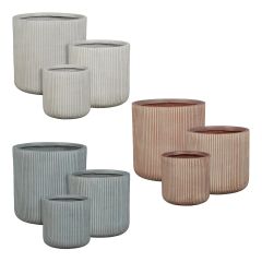 Nuovo Pot Cylinder Brown 25 x 25 cm