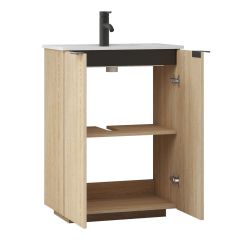 24" Wood Fluted Vanity