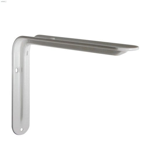 Silhouette 8" x 1.62" x 12" White Steel Shelf Bracket