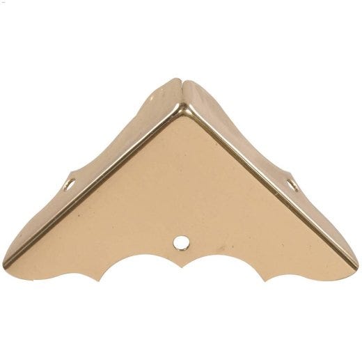 9/16" Bright Brass Solid Decorative Corner Brace-4/Pack