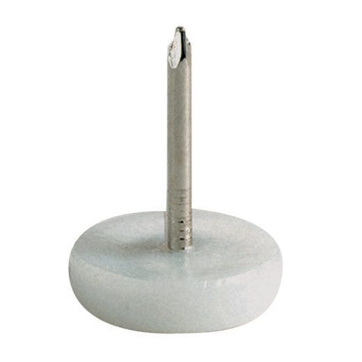 3/4" Plastic White Base Tack Glide