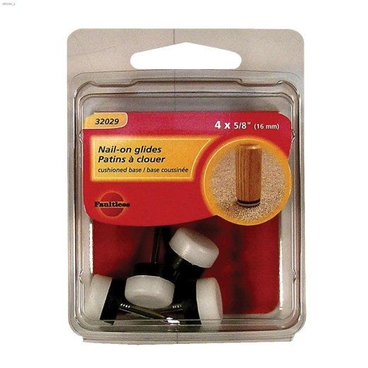 5/8" Plastic Cushioned Nail-On Glide