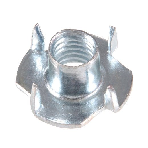 #10-24 x 9/32" x 3/4" Zinc Plated Prong Tee Nut