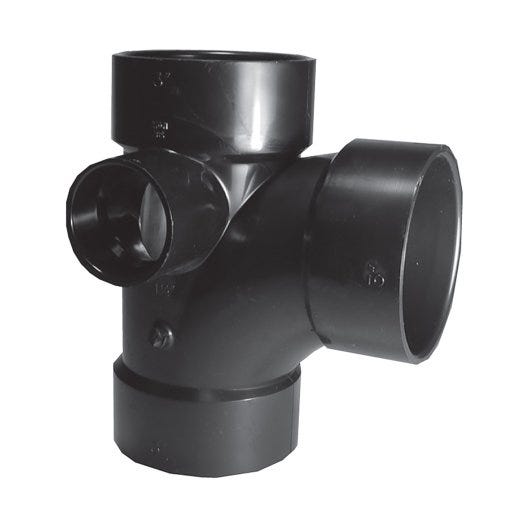 3" x 3" x 3" x 1-1/2" ABS Sanitary Pipe Tee LSI