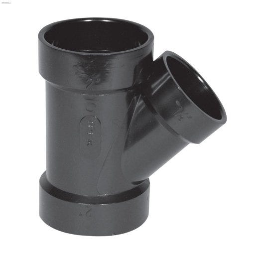 2" x 2" x 1 1/2" ABS 45 deg en Y