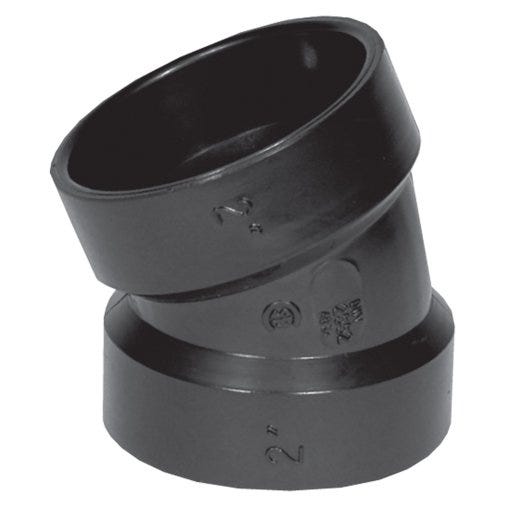 1-1/2" ABS 22.5 deg Pipe Elbow