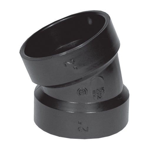 4" ABS 22.5 deg Pipe Elbow