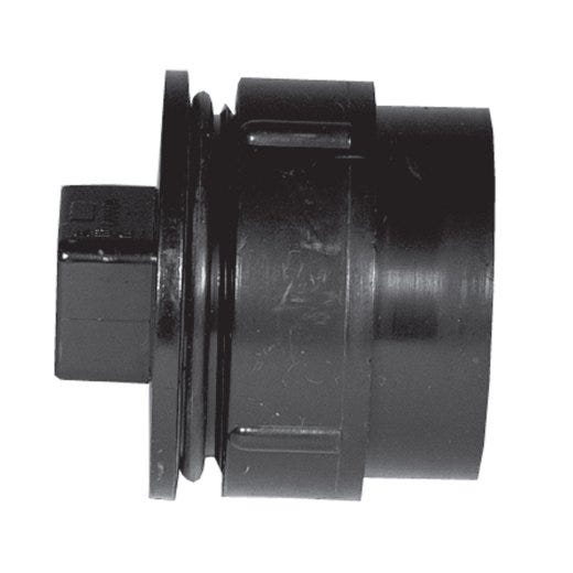 4" ABS Cleanout Adapter With Gasket Plug