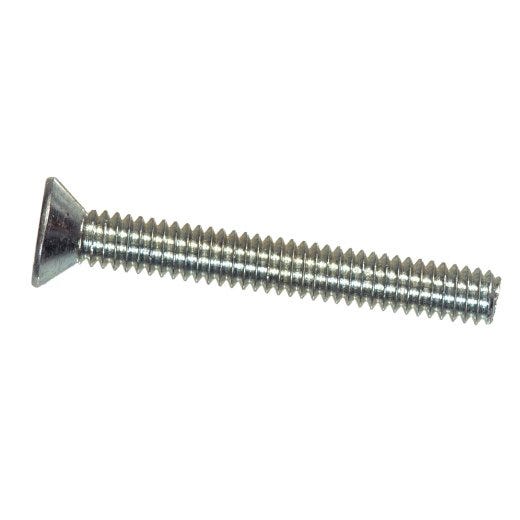M6 x 1 x 25 mm Zinc Flat Head Machine Screw