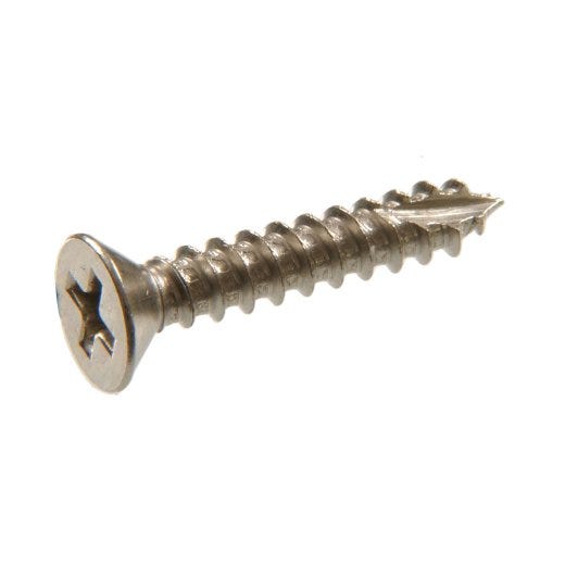#9 x 3/4" Satin Nickel Flat Head Hinge Screw