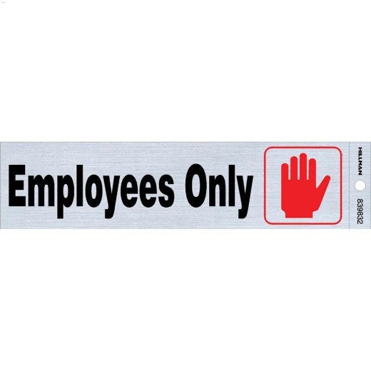 Écriteau Réservé aux employés