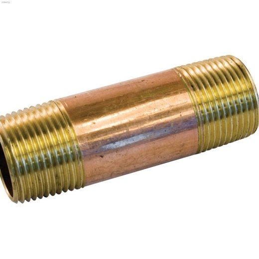 3/4" x Mamelon de tuyau fileté fermé en bronze
