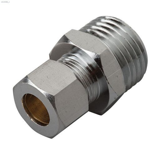 M-Line 3\/8\" x 1\/2\" Compression x MIP Brass Connector