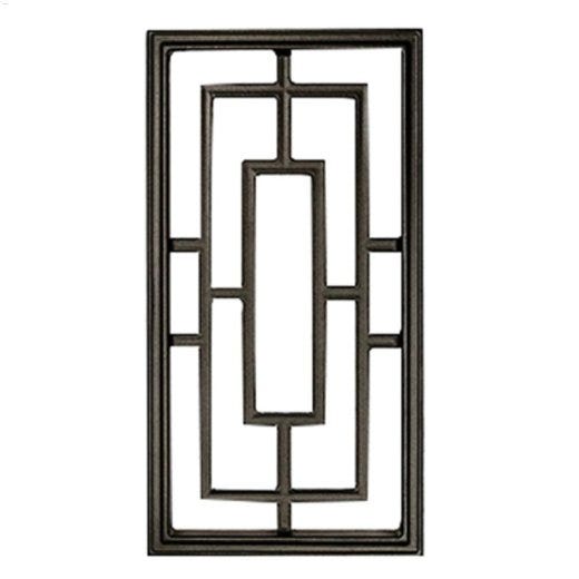 9 x 17\" Black Cast Aluminum Rectangle\u00a0Fence & Gate Insert