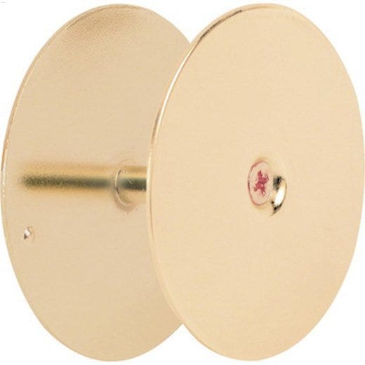 Defender Security 2-5\/8\" Steel Brass Plated Hole Cover Plate