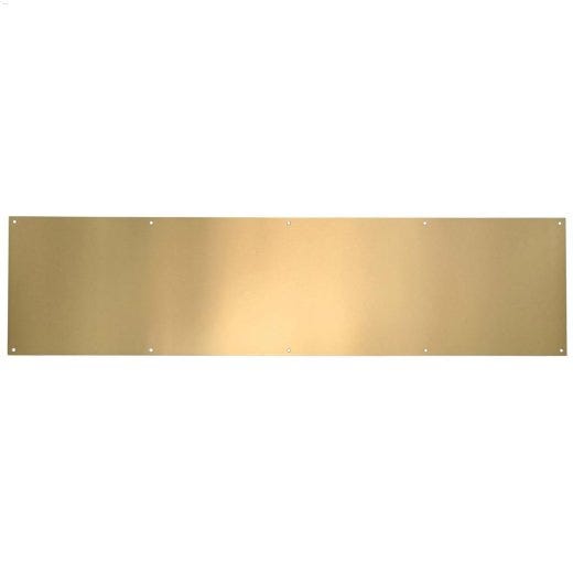 Curb Appeal 30\" x 6\" Polished Brass Anti-Tarnish Kick Plate