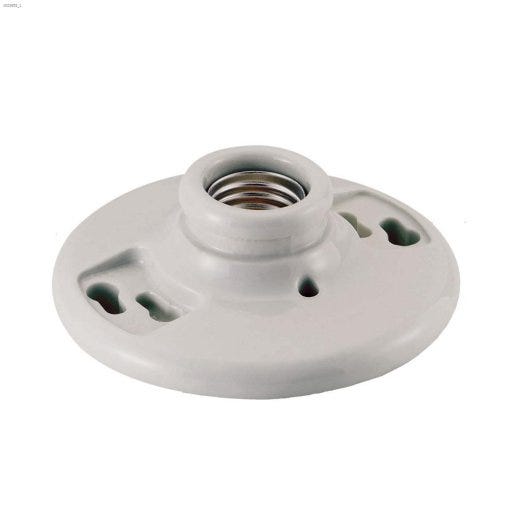 White Porcelain E26 Base 1-Piece Ceiling Lampholder