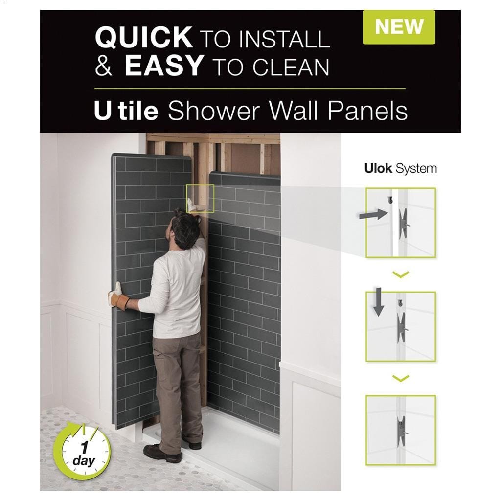 Back Wall Panel Shower Walls, How To Install Utile Shower Walls