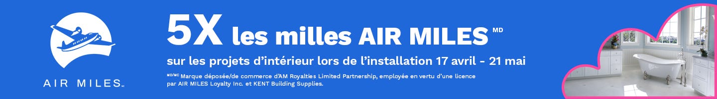5X sur les projets d'installation intérieure Banner