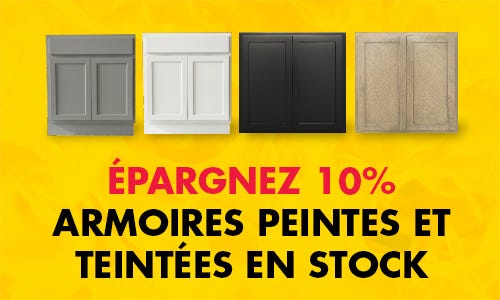 économisez 10% de réduction sur les armoires peintes et teintées Banner