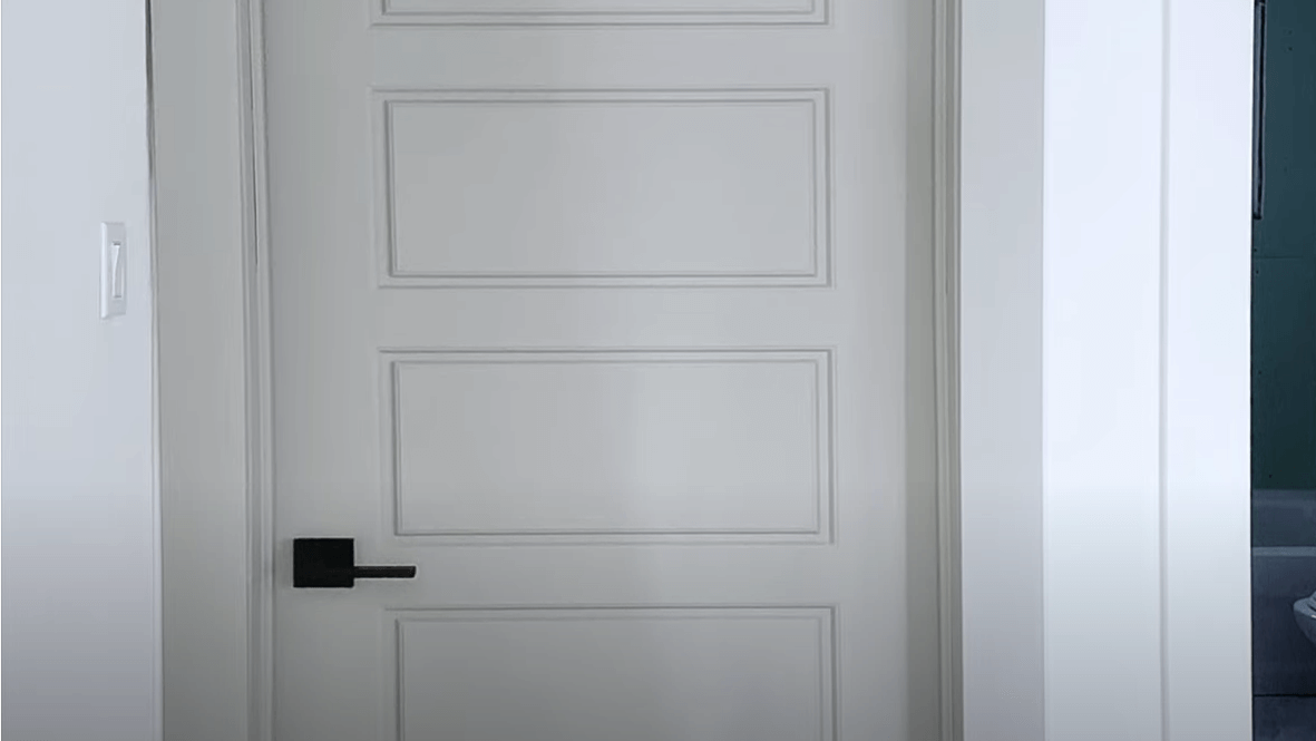 grey painted door