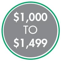 $1,000 - $1,499