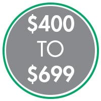 $400 - $699