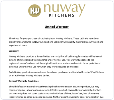 NuWay Ressource de garantie
