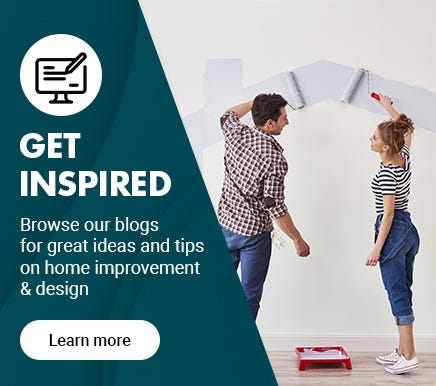 A couple rolling paint onto a wall in their home. Get inspired about home renovation, design improvements, and DIY projects. Browse our blogs now.