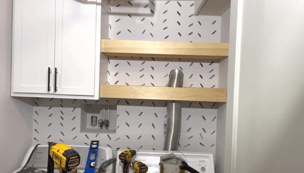 install floating shelves