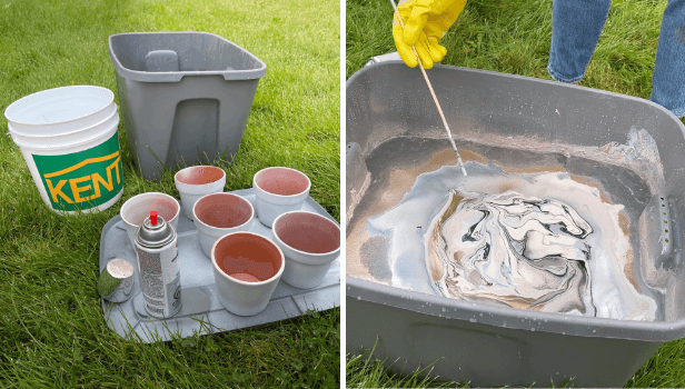 spray paint planter project