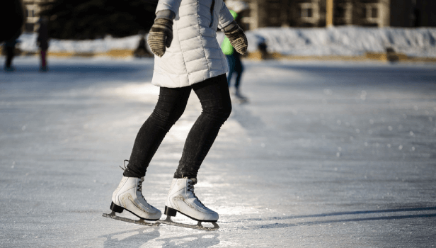 skating on rink