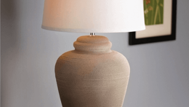 spray painted lamp