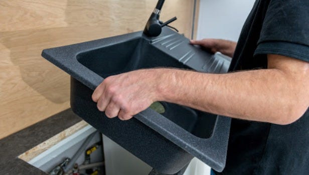 Fitting the sink