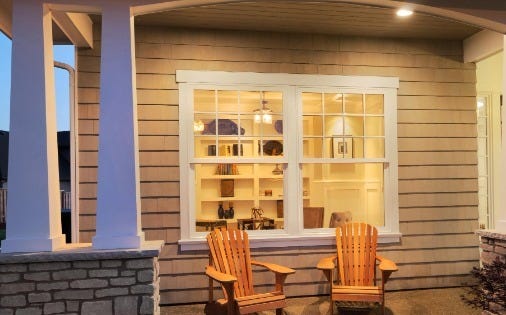 wood siding on house with window